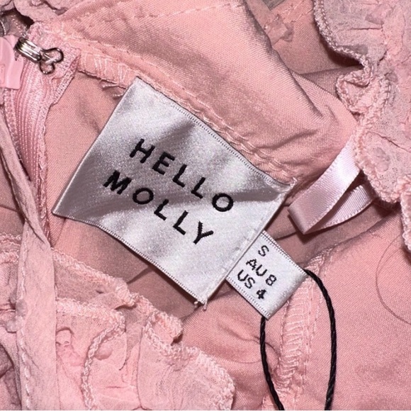 Hello Molly Pink Mini Dress, Size 4. Brand new. Perfect and beautiful! - Picture 3 of 4